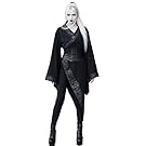Punk Rave Women's Dark Gothic Punk Asymmetric Cosplay Lolita Kimono Robe Dress