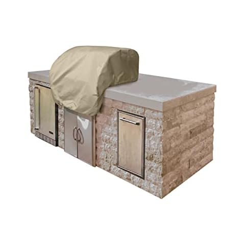 Covermates Built–in Grill Cover – Water Resistant, Cinching Drawcord, Grill and Heating, 36W x 26D x 14H, Khaki Cover
