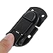 dophee 5Pcs Black Metal Box Latch Hasp Safety Lock Buckle for Flight Case Cabinet Toolbox Wooden Box Furniture, 69x34mm/2.72