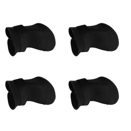 Yctze 4pcs Silicone Protective Dog Boots, Antislip Snow Shoes for Small Dogs, Ideal for French, Cute Pet Rain Wellies (M Black)