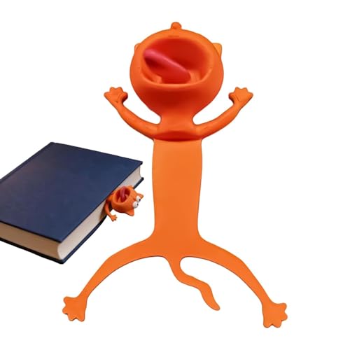 Cute Bookmarks - 3D Printed Funny Cat Design | Cartoon Book Marks For Reading | Home School Classroom Office Library Travel Wome