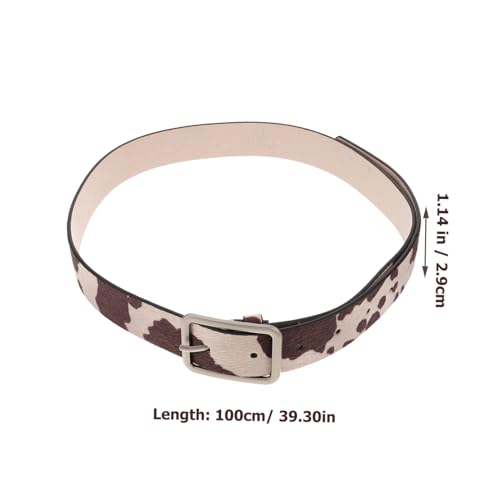 BESPORTBLE Adjustable Cow Print PU Leather Belt for Women Western Style Waistband for Jeans and Pants Lightweight Cowgirl Fashion Accessory in2