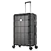 ATX Luggage Large Suitcase on 4 Dual Spinner Wheels Super Lightweight ABS Hard Shell Hold Check in with Built-in TSA Lock(Gun Metal Grey, 110 Liter)