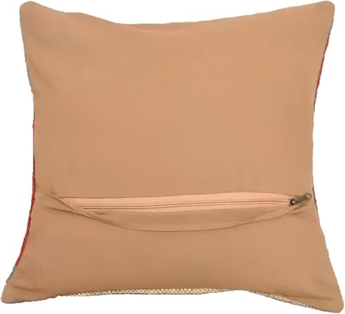 Housse de coussin en laine indienne pour un confort authentique