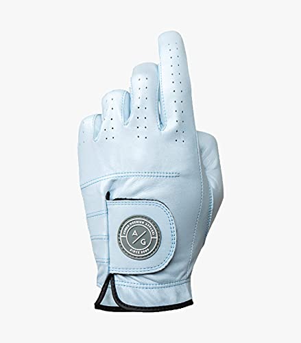 Asher Premium Collection ICE Blue Golf Glove (Large (goes on Left Hand), ICE Blue)