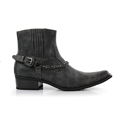 Image of Ferro Aldo Men's Western Boot Collection | Casual & Dress Ankle Boots in Cowboy, Chelsea, & Biker Styles for Men
