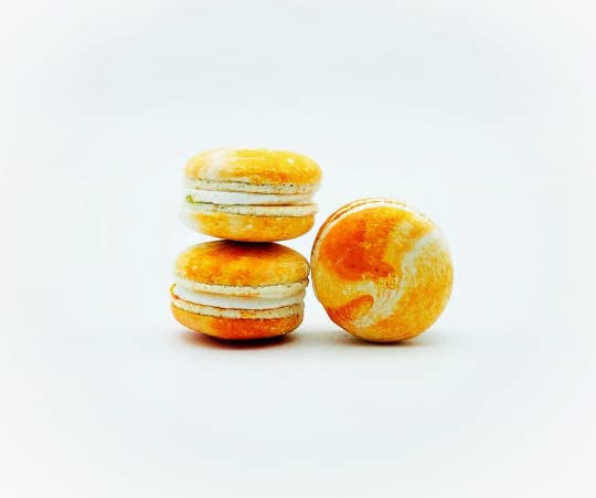 12 Pack| White Chocolate Marmalade Vegan Macaron