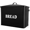 P&P CHEF Extra Large Black Bread Box with Lid, Metal Bread Storage Container for Farmhouse Kitchen Countertop, 13.1” X 11.81” X 7.2” Inches for Holding 2+ Loaves, Indoor & Outdoor Use P&P CHEF Extra Large Black Bread Box with Lid, Metal Bread Storage Container for Farmhouse Kitchen Countertop, 13.1” X 11.81” X 7.2” Inches for Holding 2+ Loaves, Indoor & Outdoor Use