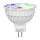 Mi-light Dimmable MR16 4W Led Bulb RGB+CCT LED Spotlight Smart Home Led Light Bulb Lamp Need Controlled by Mi Light wifi ibox/ Remote