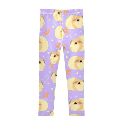 Guinea Pigs Girls' Leggings Toddler Doodles Cute Kids Yoga Pants Dance Active Tights 5T2