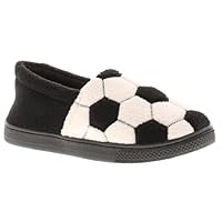 Wynsors Hernandez Girls & Boys Novelty Slippers. Blue/Red/Black & White Football Slippers. Soft Comfy Children