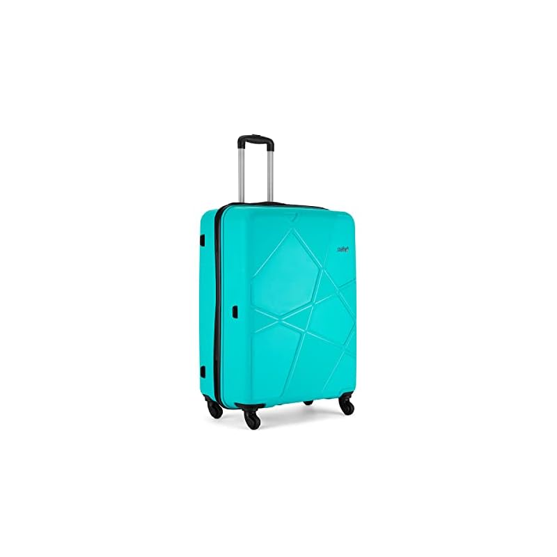 Safari Pentagon 65 cms Medium Check-in Polypropylene (PP) Hard Sided 4 Wheels 360 Degree Rotation Luggage/Suitcase/Trolley Bag (Cyan Blue)
