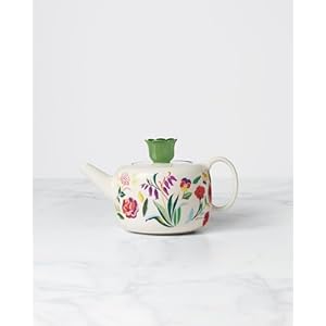 Kate Spade New York Garden Floral Teapot, one size, White Kate Spade New York Garden Floral Teapot one size White