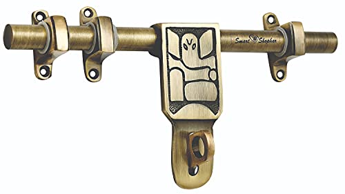 Image of Smart Shophar Brass Keez Ganesha Aldrop 10 Inches Antique Pack of 1 / Single and Double Door Kits /Fancy Aldrop for Door Fittings /Aldrop Lock Sets, Door Latches, and Door Accessories