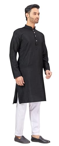 Image of Studio Shringaar Men's Cotton Relaxed Fit Straight Kurta