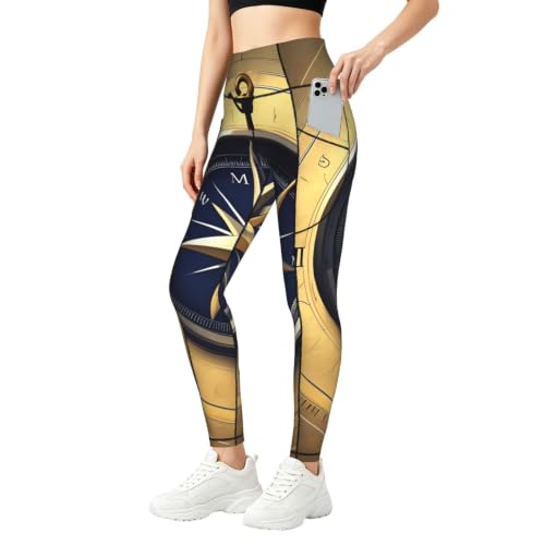 Leggings con estampado de navegación para el gimnasio y uso diario en la ciudad de la mujer