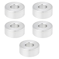 YINETTECH 5er-Pack Aluminium Bolzen Distanzhülsen M10 10,5 mm id x 24 mm od x 10 mm l für Stütze Isolation Positionierung Schwingungsdämpfung