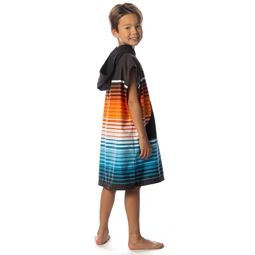 Image of Flow Changing Poncho for Kids - Microfiber Hooded Swim Towel Poncho for Boys & Girls, Perfect for Beach, Pool, or Swim - Quick Dry, Absorbent, Light Weight, and Easy to Pack (Sunset Drift, Small)