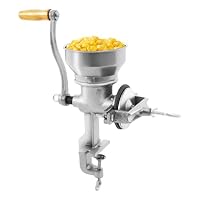 Manuelle gusseiserne Getreidemühle | Einstellbare Handmühle für Kaffee, Mais, Hafer & Saatgut, mit hohem Trichter und Tischklemme, verstellbare Mahlfeinheit – Ansicht 1