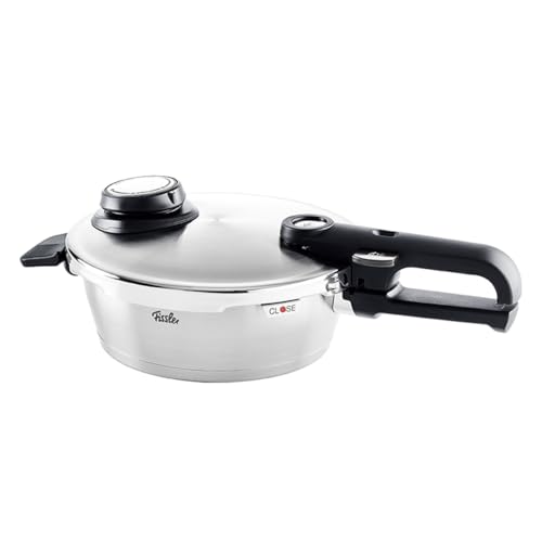 Fissler Vitavit Premium/Schnell-Bratpfanne (1,8 L, Ø 18 cm) Edelstahl-Dampfkochtopf,4-Garstufen, inkl. Einsatz - Made in Germany, Induktion