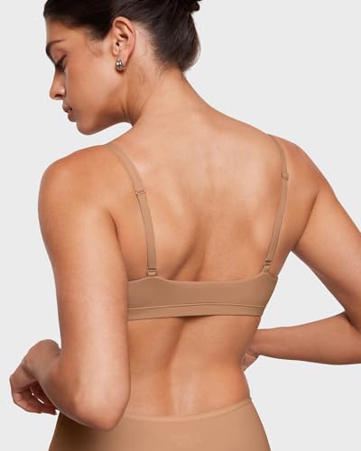 Image of INLYRIC Women's Inbarely Plus Bralettes - No Underwire Unlined Support Soft Scoop Neck Cami Seamless Bralette