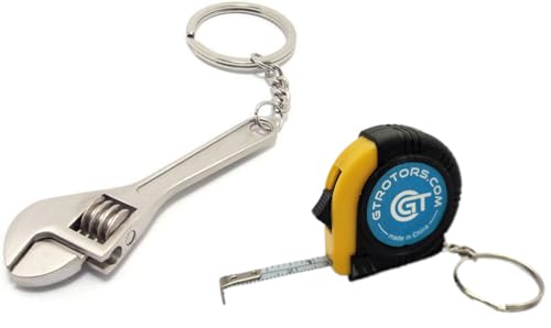 GT//Rotors Mini Silver Wrench Keychain Automotive Part Car Gift Key