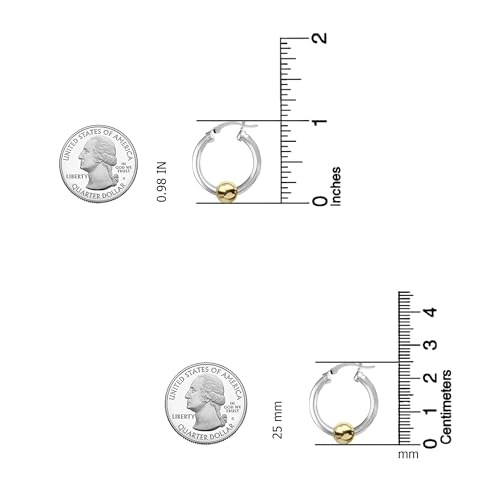 LeCalla 925 Sterling Silver Beaded Ball Hoop Earrings | Lightweight Sleeper Bead Ball Earring Hoops | Cape Style Hoop Earrings for Women4