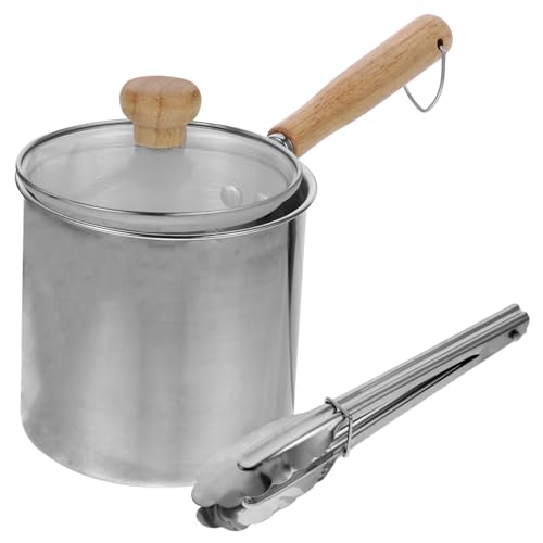 OHPHCALL Frying Pot Stainless Steel Deep Fryer Mini Deep Fryer Non-slip Heat Resistant for Home Cooking