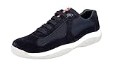 Prada Men's 4E2043 Blue Leather Sneaker US 7.5 / EU 6.5 (40,5)