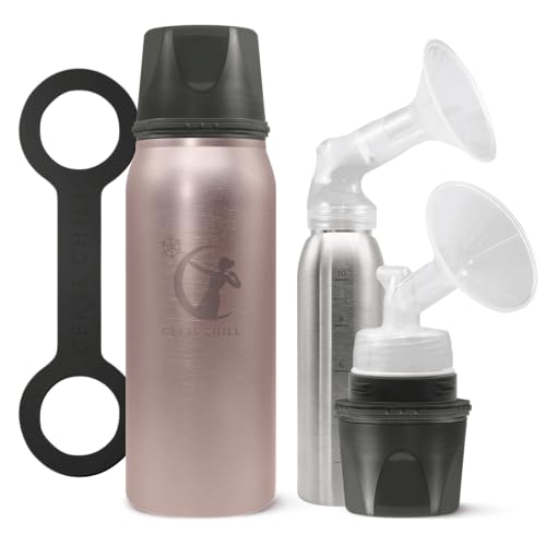 Image of CERES CHILL OG Breastmilk Chiller & Warmer – 12–34oz Portable Breast Milk Cooler, Storage & Baby Bottle for Travel, Work or On-The-Go – Pump Compatible Container – La Vie En Rose Gold