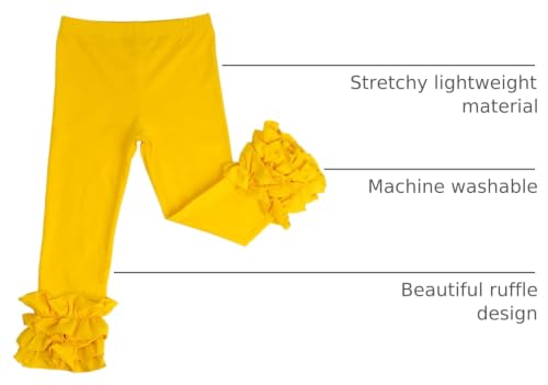 Image of HOOLCHEAN Baby Toddler and Little Girls Cotton Ruffle Leggings