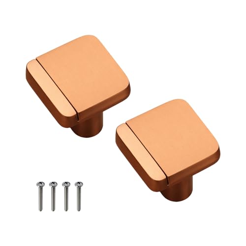 Image of VOLO Rose Gold Cabinet Knob /Drawer Cabinet Knobs /Wardrobe Door Knobs /Cupboard Drawer Pull Handle /Kitchen Drawer Knob /Pulls (Knob S-175), Rose Gold (2)