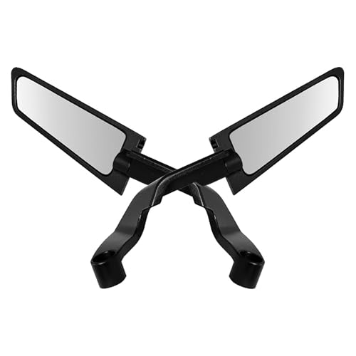 Amazon | オートバイミラーステルスウィングレットミラー回転