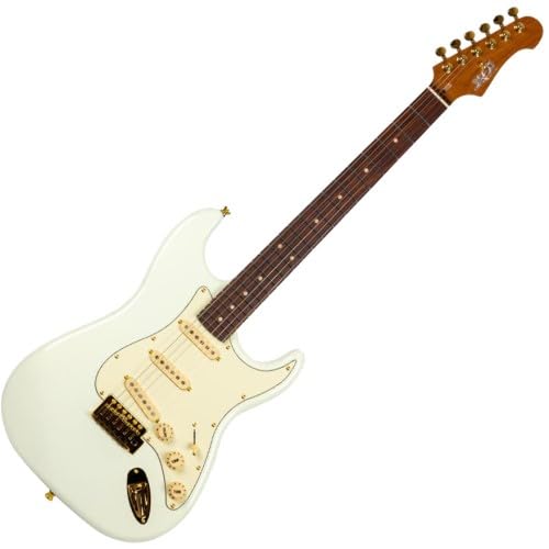 JET Guitars JS-380 Olympic White Gold E-Gitarre