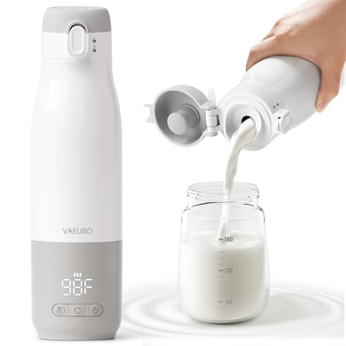 Image of VAEUBO Portable Bottle Warmer, Nano Film Heating 12 oz,Reservation Function,Fast Charging,55WPower,9000mAhLarge Capacity Lithium Battery,Anti-Dry and Anti-Burn Baby Travel Warmer