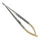 Gima - Micro Castroviejo Nadelhalter, Maulteile aus Wolframcarbid, Gold-Linie, gerade, raue Spitze, 18 cm, entwickelt, um Hochpräzision und Zuverlässigkeit zu gewährleisten, 26551