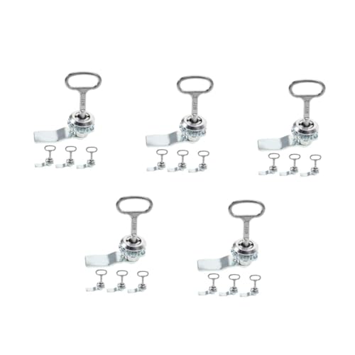 Set di 20 serrature per bidoni della spazzatura da esterno con serratura a triangolo per bidone della spazzatura con chiave triangolare, accessori per chiavi per cassetta della posta, in metallo,