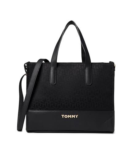 Tommy Hilfiger Womens Melissa II Convertible RZ Shopper Black Tonal Medium