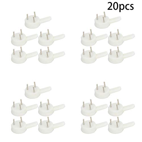 Image of Aicosineg Hardwall Hanger Mount Non-Mark Hook Photo Picture Frame Hanger for Fasteners Wooden Doors Concrete Hooks Wall Wallpaper Walls Hardware White Tone 20pcs