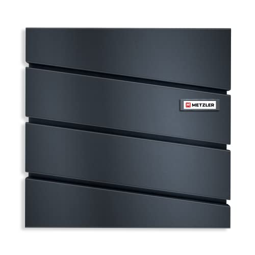 Metzler moderner Briefkasten Anthrazit RAL 7016 mit austauschbarem...