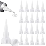 Zhehao 20 Pack Snip Tip Applicator Tips Cap for E6000 Craft Glue 3.7 Ounce Adhesive Tubes
