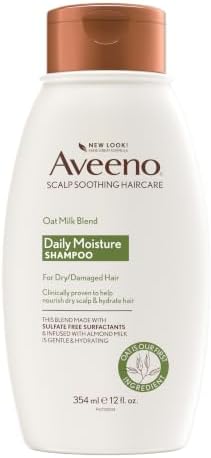 Aveeno Oat Milk Blend Moisturizing Shampoo, For Dry, Damaged Hair, 12 fl oz