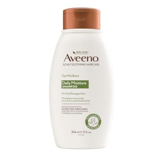 Aveeno Farm-Fresh Oat Milk Sulfate-Free Shampoo with Colloidal Oatmeal & Almond Milk, Moisturizing Shampoo for All Hair Types, Safe for Color-Treated Hair, Paraben & Dye-Free, 12 Fl Oz