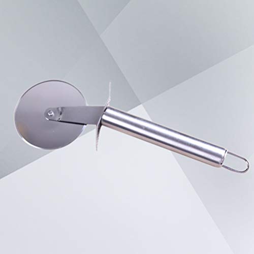 Hemoton Pizza Cutter Roda, Aço Inoxidável Pizza Roda Cortador de Pizza Alças para Pizzas, Cookies, M