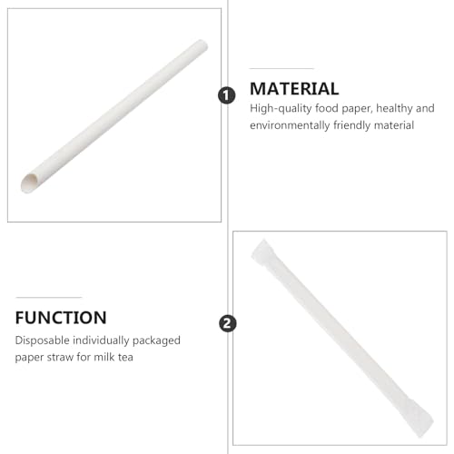 Pitillos de papel biodegradables Veemoon 100 pcs 20 cm miniatura 7