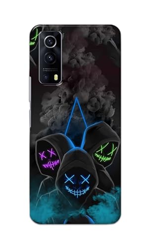 Image of PRINTFIDAA Printed Hard Back Cover Case for Vivo Y53S | Vivo IQOO Z3 Back Cover (Mask Man) -112