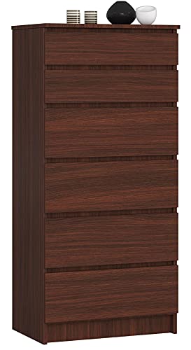 AKORD Commode K60 avec 6 tiroirs | Commode Classique pour La Chambre, Salon | Meuble de Rangement |...