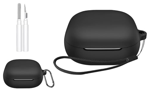 For Anker Soundcore Liberty Buds �p �P�[�X �J�o�[ �yMARR�z �J���r�i�t��+�N���[�j���O�y�� �ϏՌ� �h�o �����[�d�\ �S�ʕی� �L�Y�h�~ Anker Soundcore Liberty Buds �Ή� �i�u���b�N�j