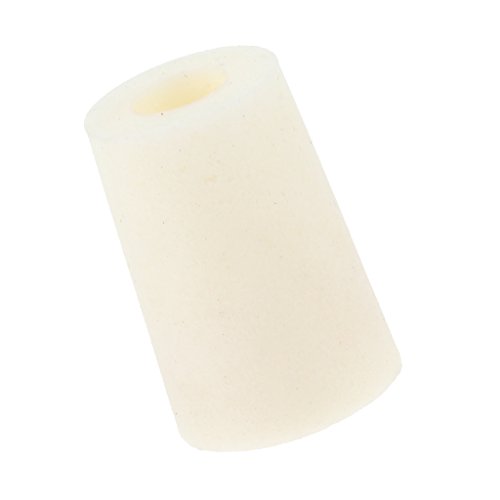 Almencla — Plugue de silicone sólido para laboratório, tampões de tubo de teste afunilado, branco, 5
