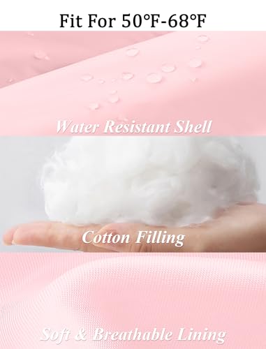 EXARUS Girls Puffer Jacket Warm Water Repellent Oversized/Cropped Stand Collar Pockets Zip up Quilted Short Bubble Coat2